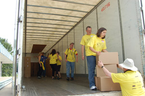 Rebuild NOPL: ALA Volunteers in New Orleans load truck